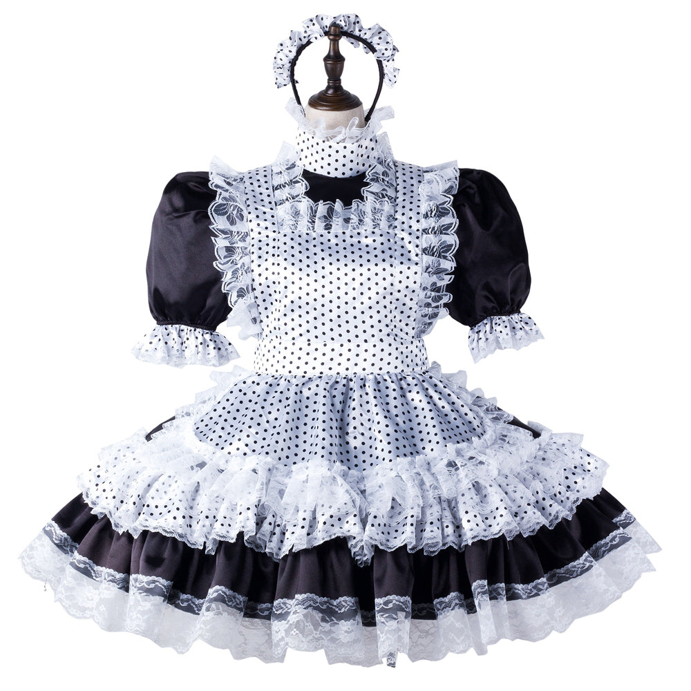 black satin dress G2216