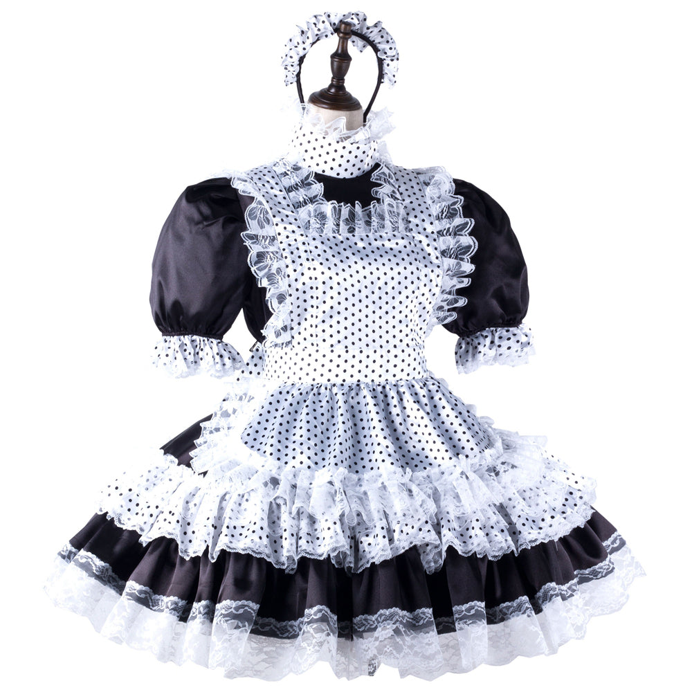 black satin dress G2216