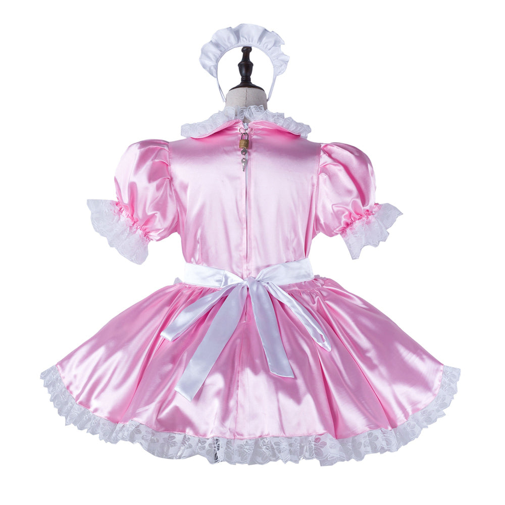 baby pink satin dress G2220