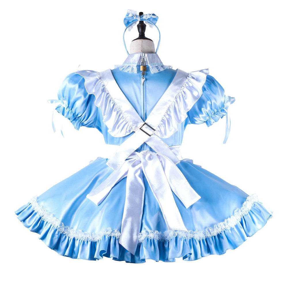 baby blue satin dress G2221