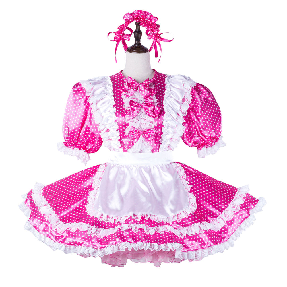 hot pink satin dress G2227