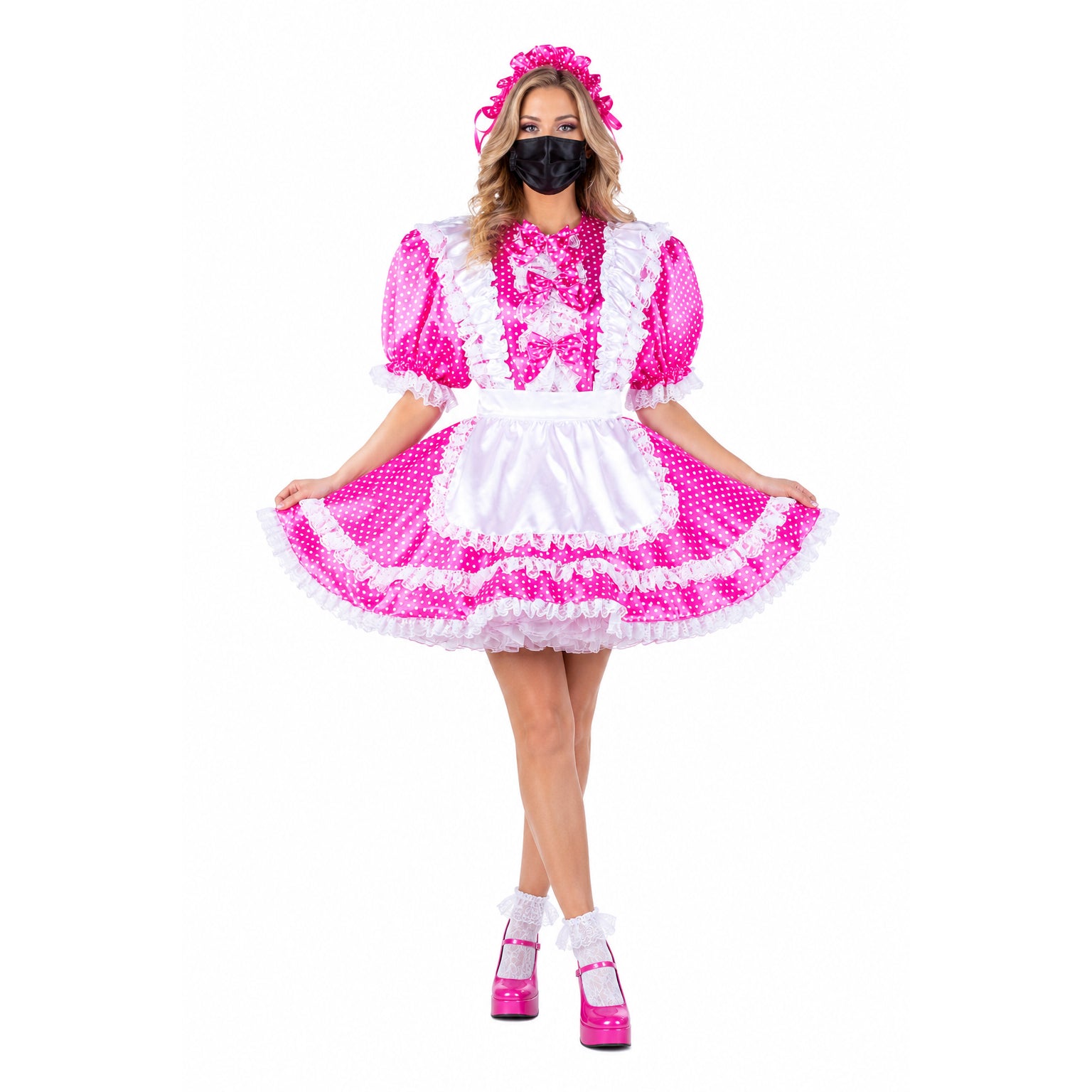 hot pink satin dress G2227