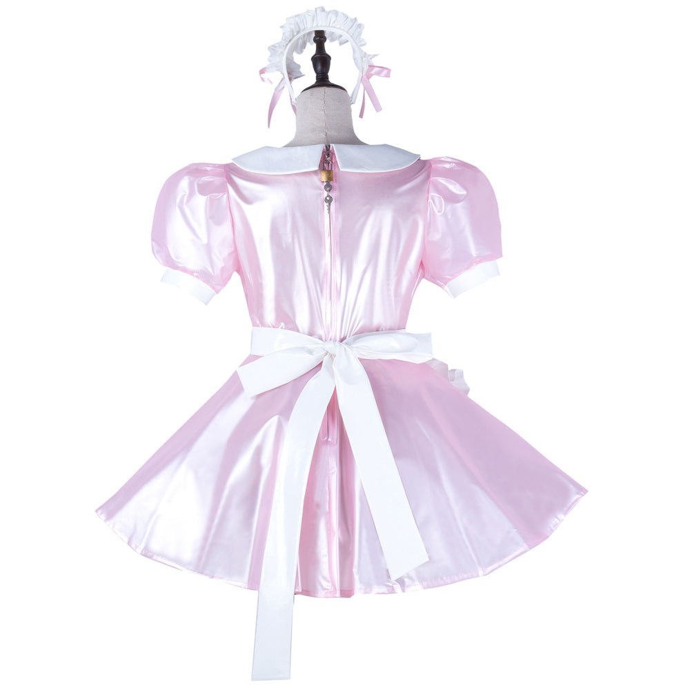pink thin pvc dress G2230