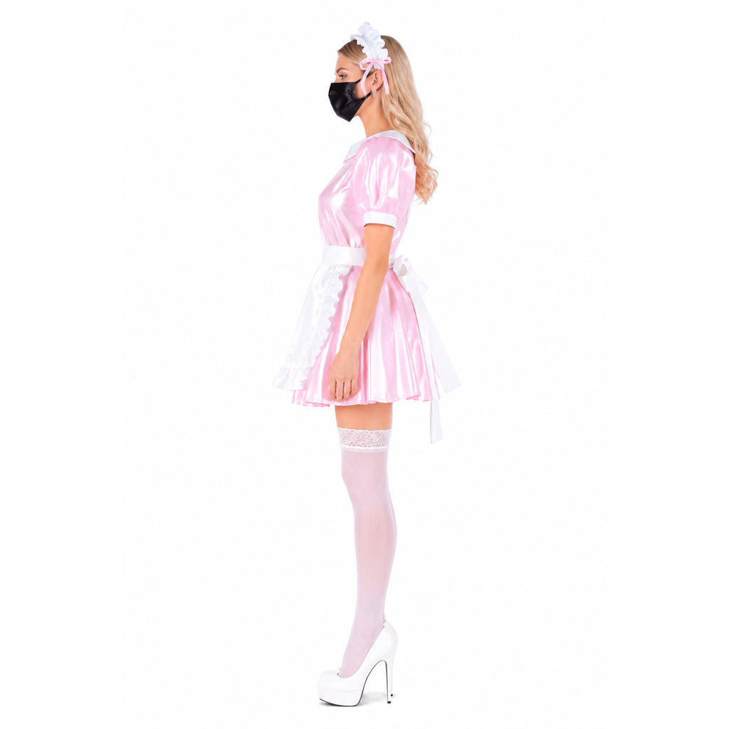 pink thin pvc dress G2230