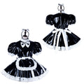 black heavy pvc dress G2232