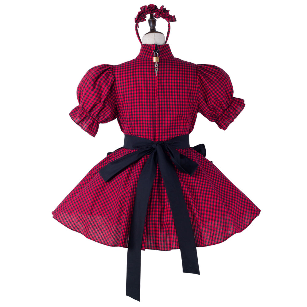 red cotton dress G2233