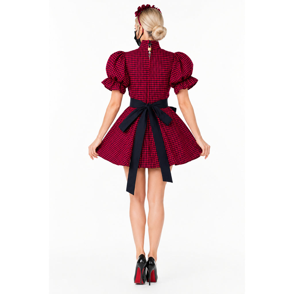 red cotton dress G2233