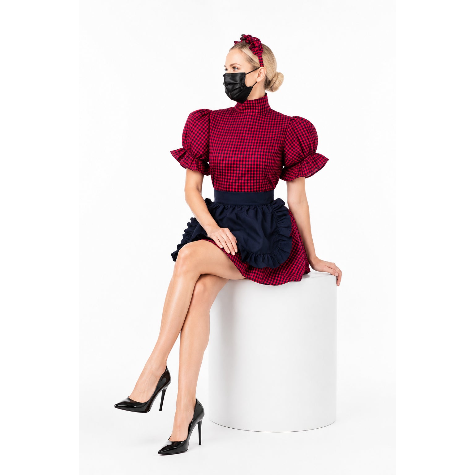 red cotton dress G2233