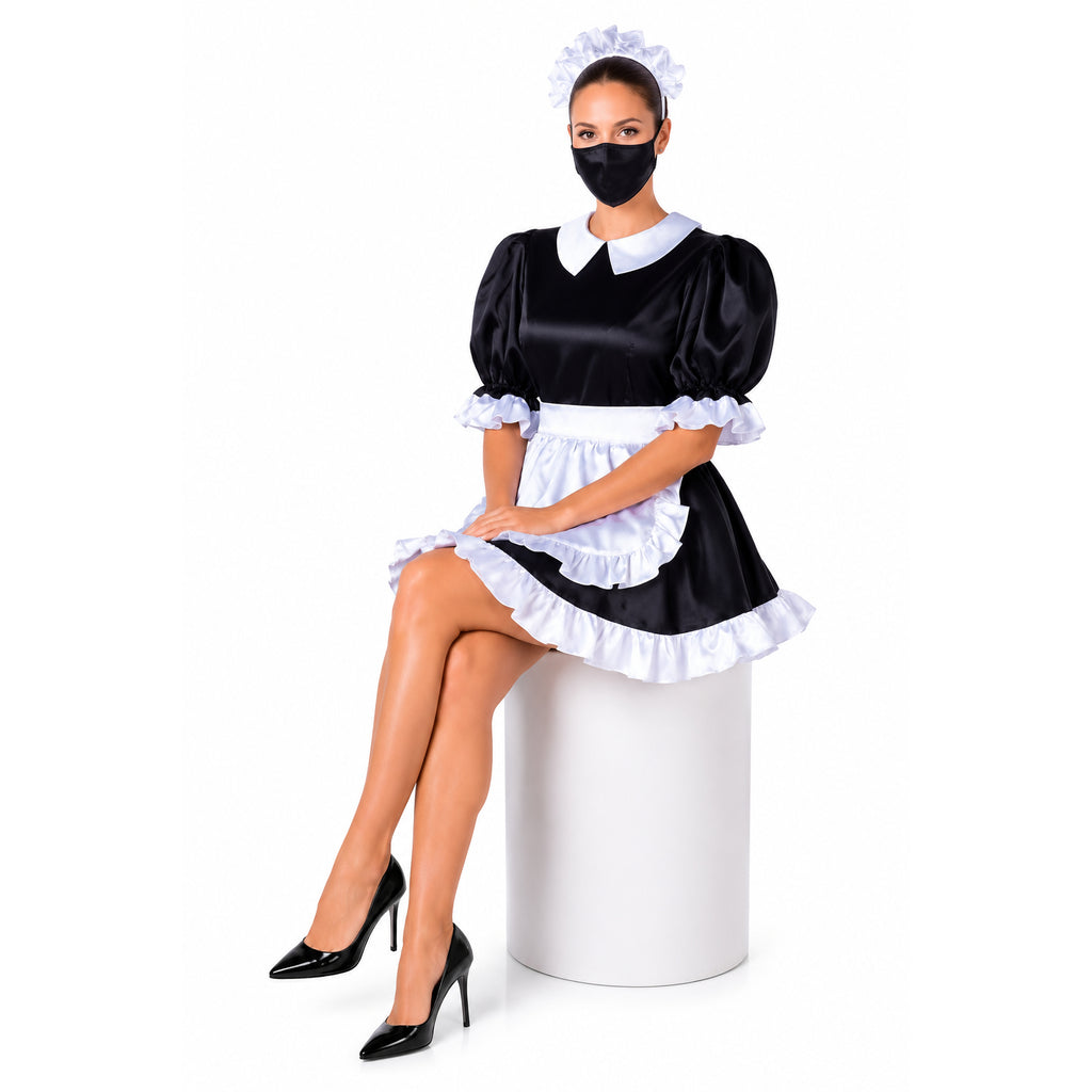 black satin dress G2234