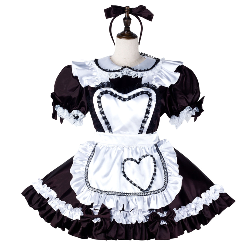 black satin dress G2235