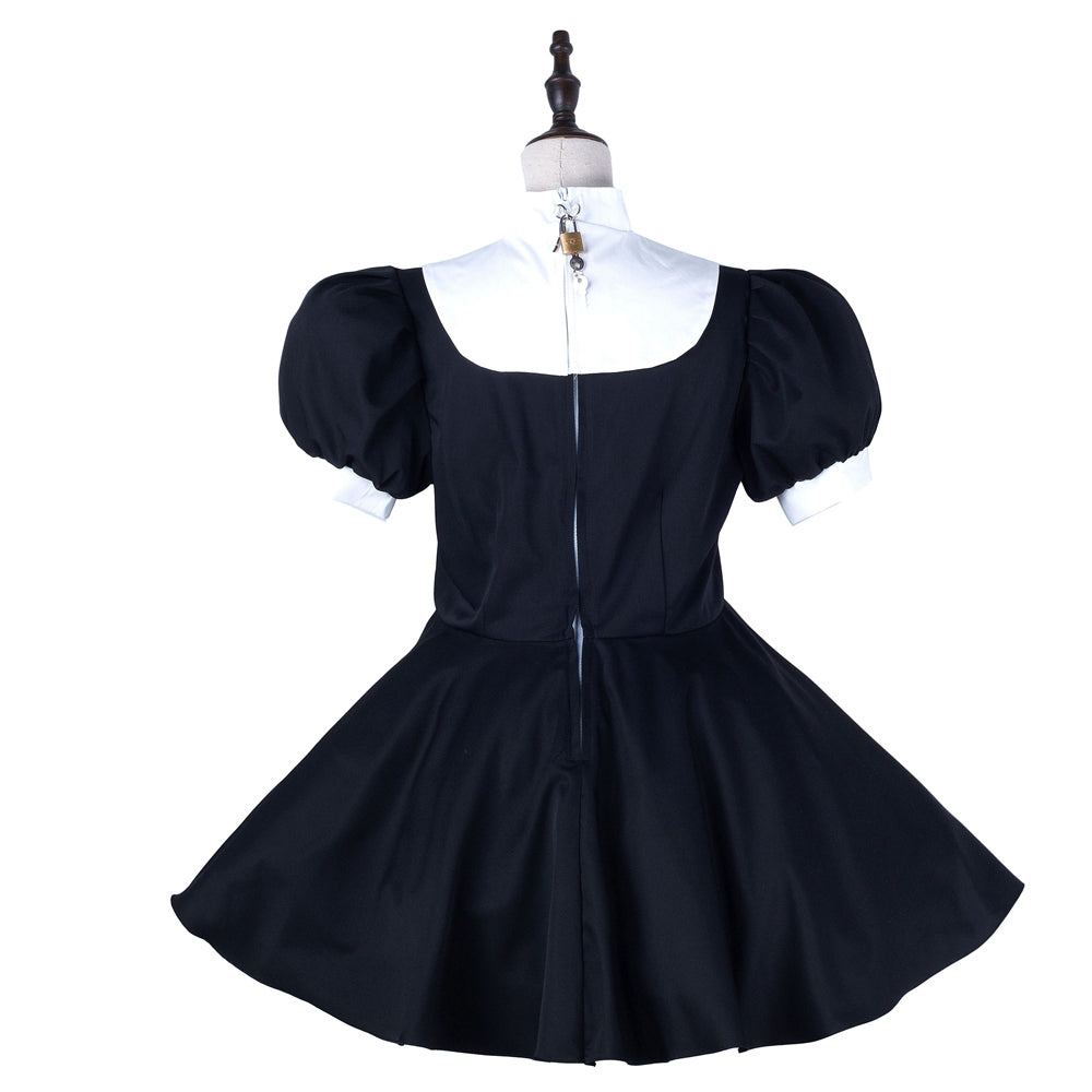 black cotton dress G2236