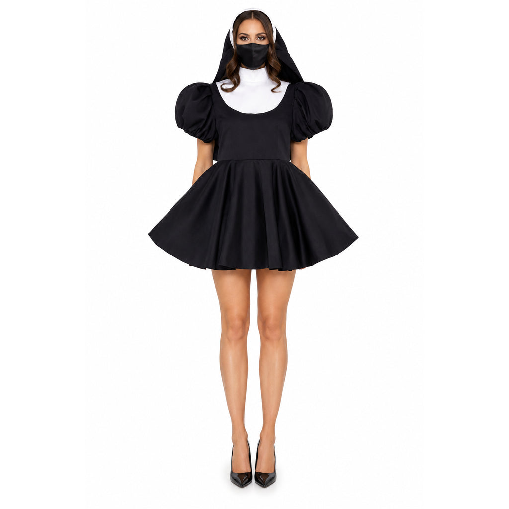 black cotton dress G2236