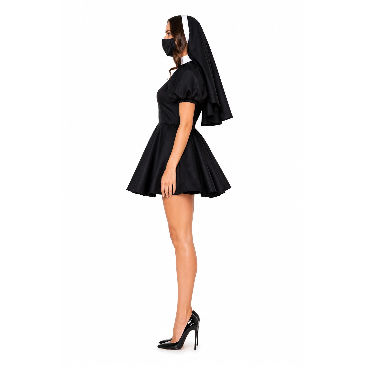 black cotton dress G2236