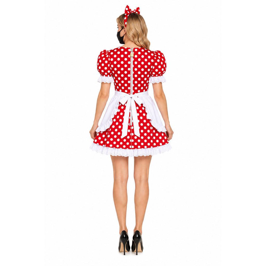 red cotton dress G2239