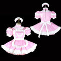 pink thin pvc dress G2242