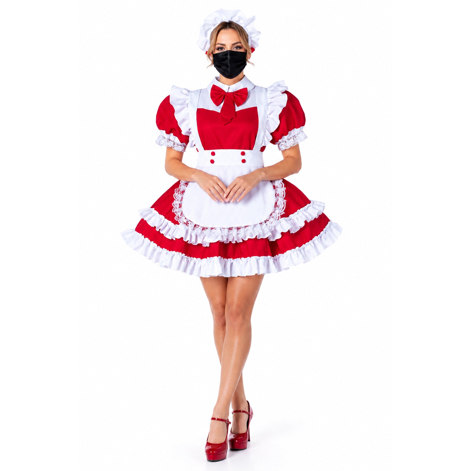 red cotton dress G2248