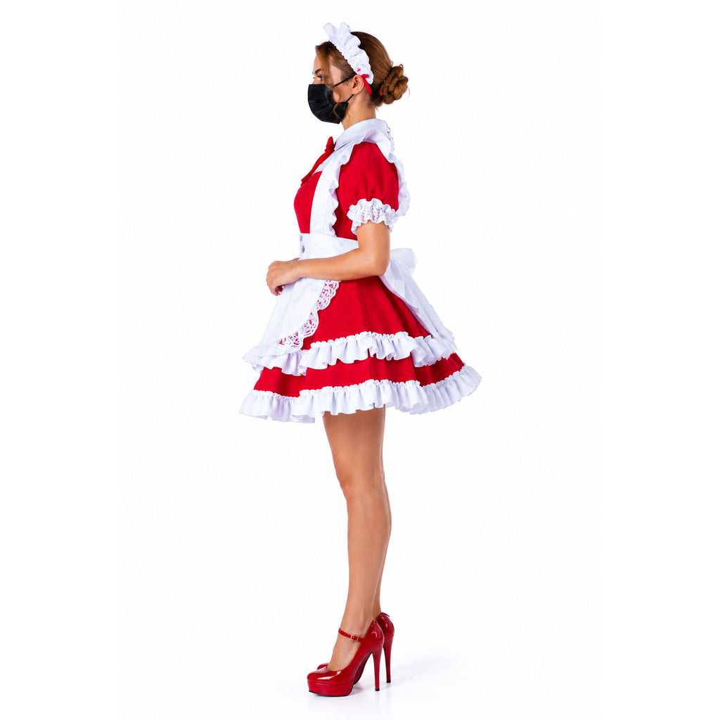 red cotton dress G2248