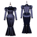 black satin dress G2249