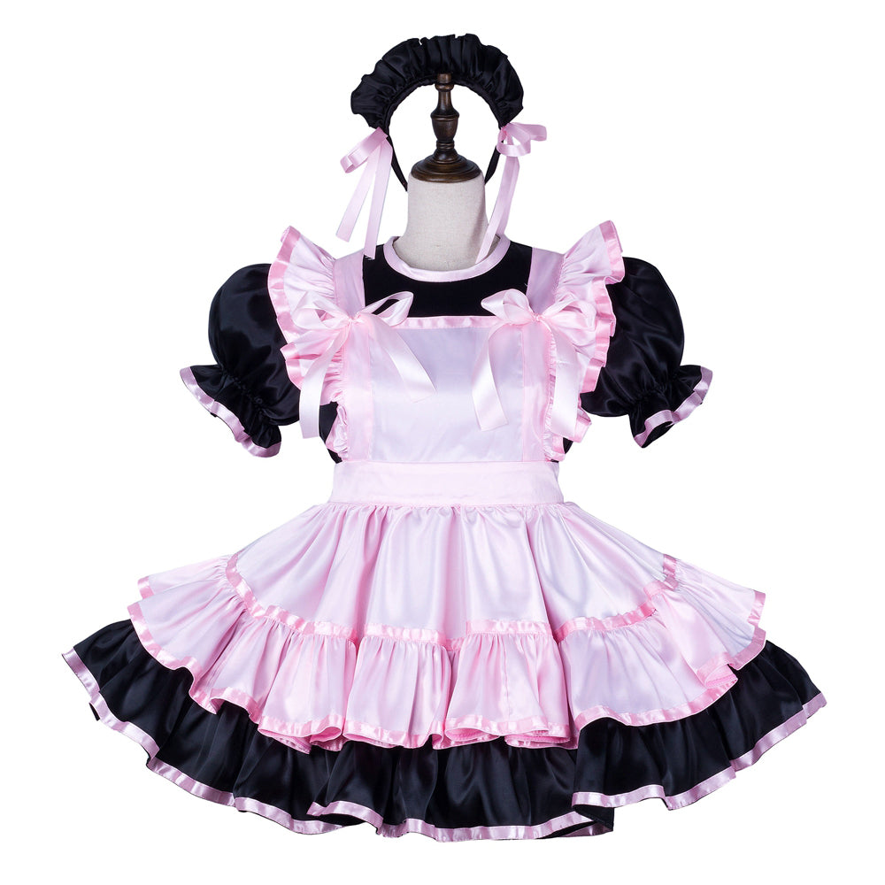 pink satin dress G2250