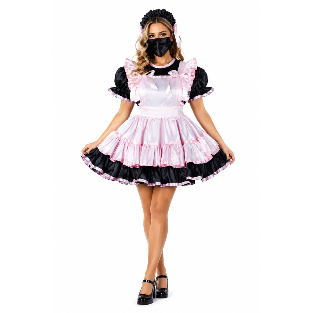 pink satin dress G2250