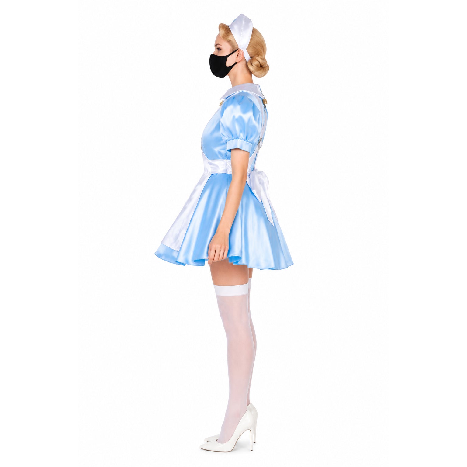 baby blue satin dress G2253