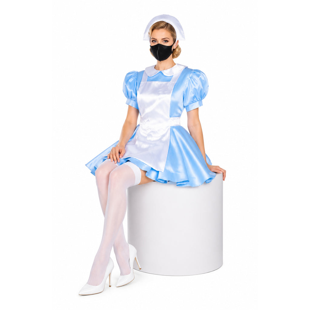 baby blue satin dress G2253
