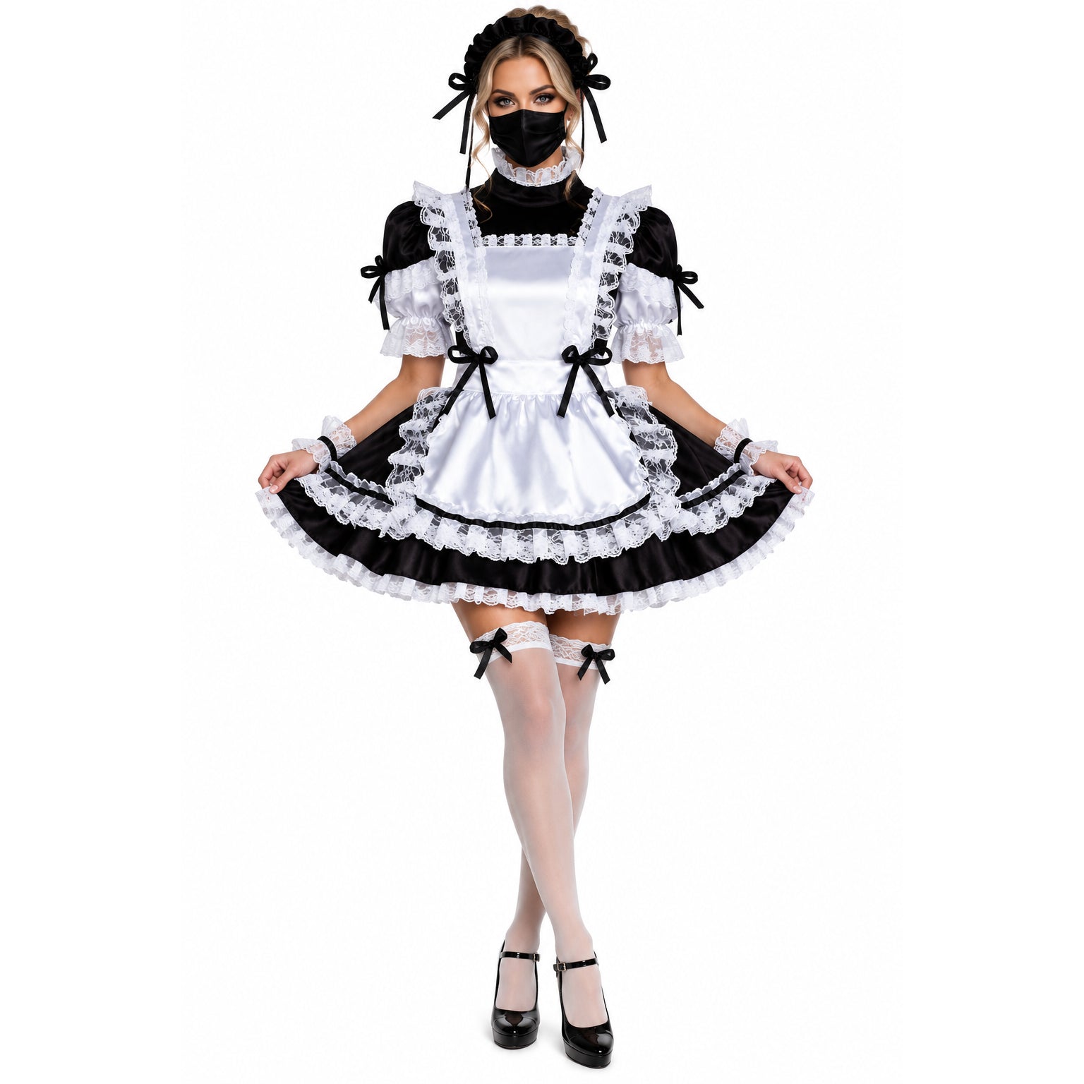 black satin dress G2256
