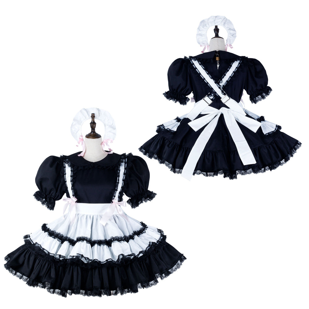 black cotton dress G2257