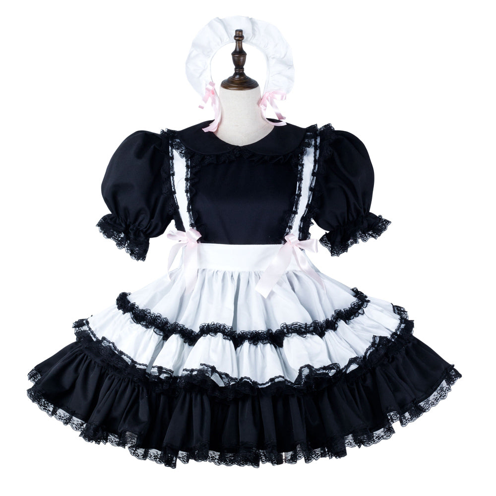 black cotton dress G2257