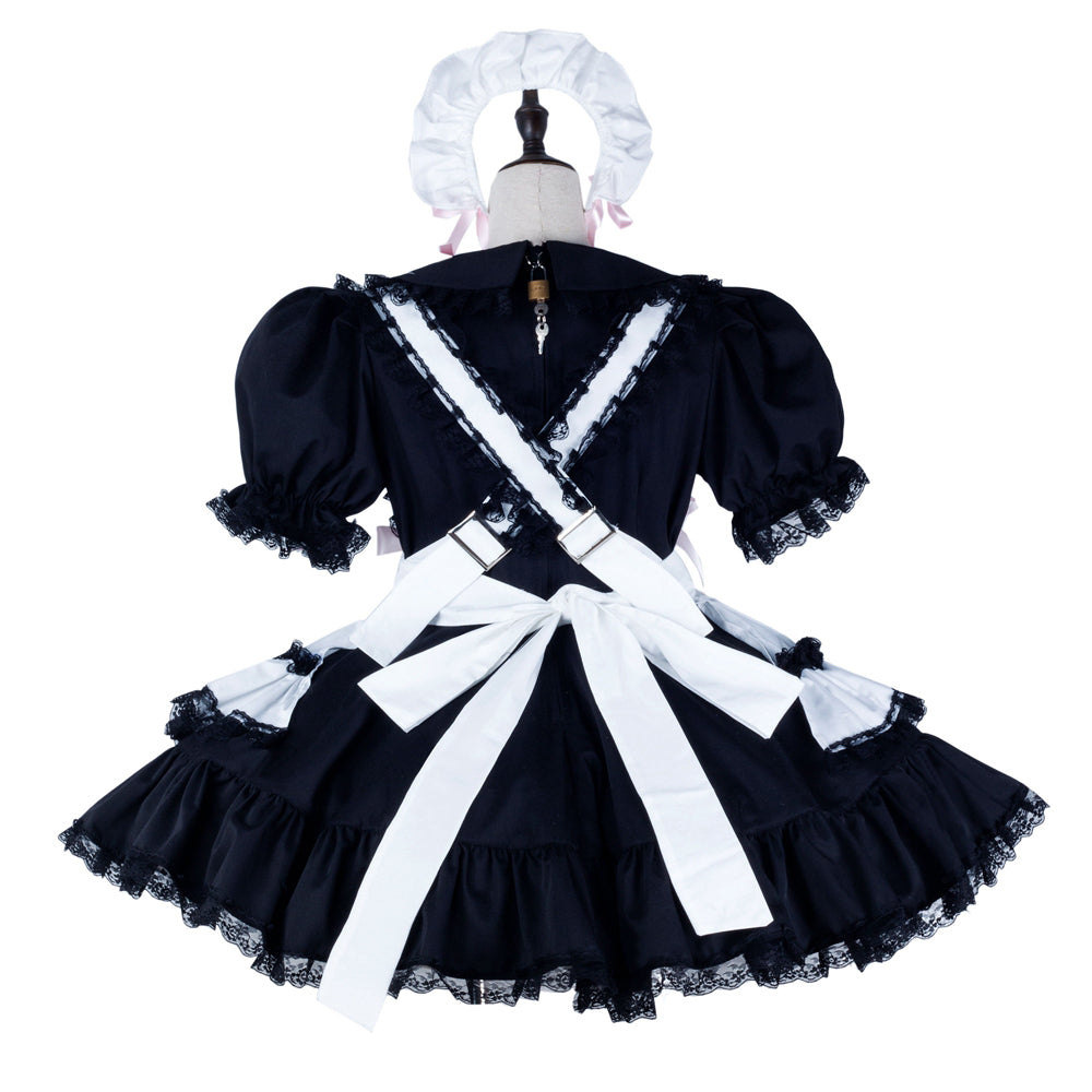 black cotton dress G2257