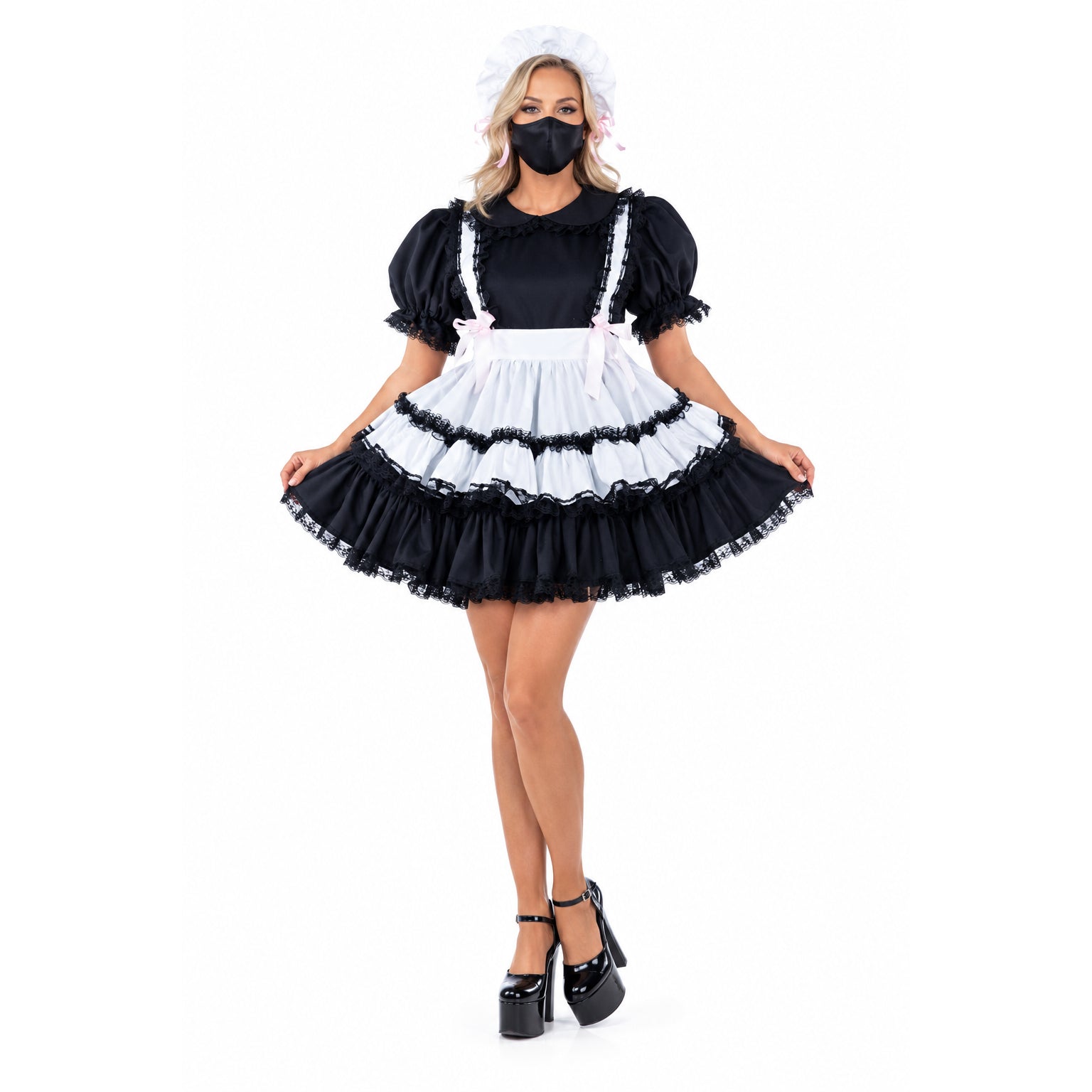 black cotton dress G2257