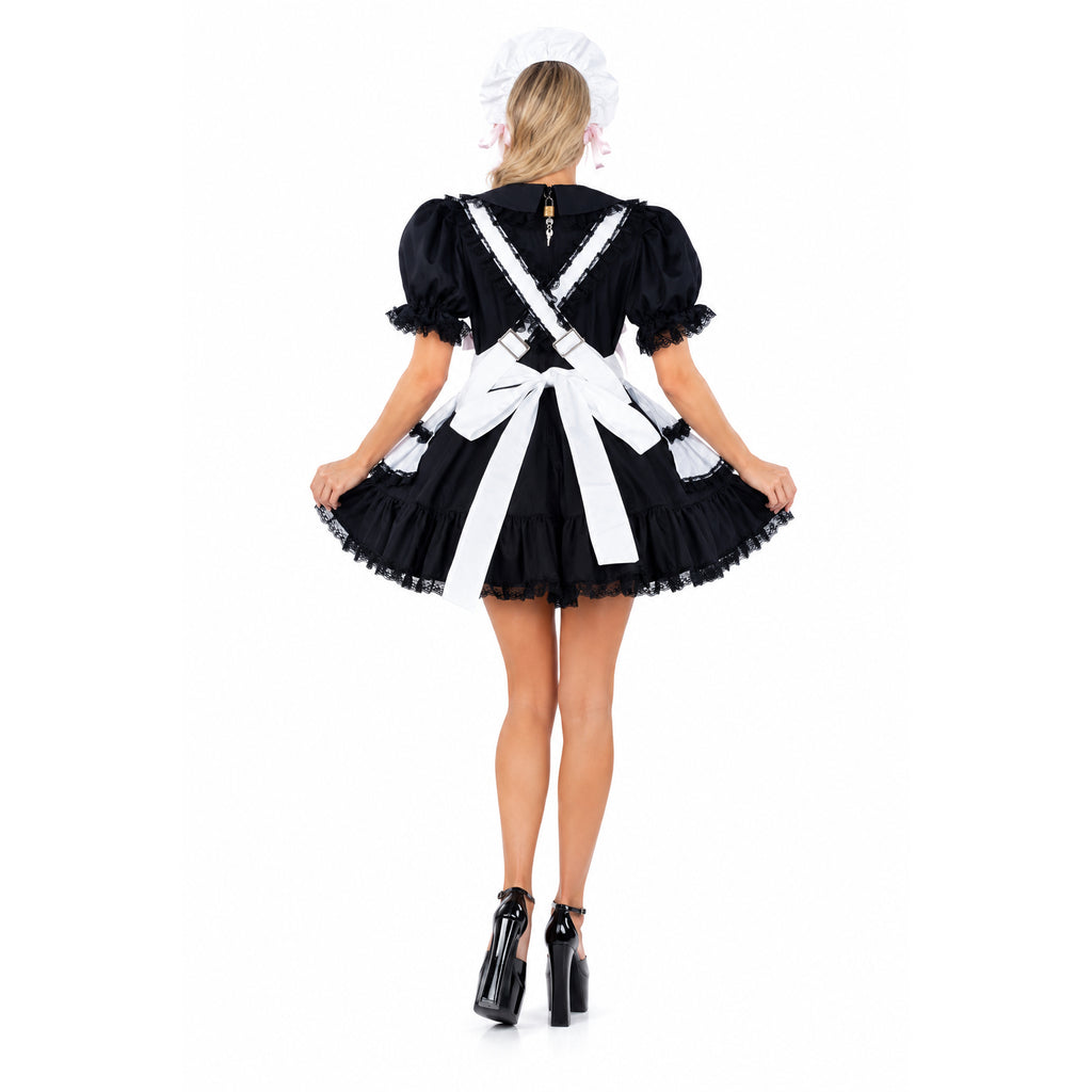 black cotton dress G2257
