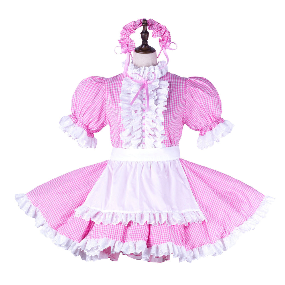 pink cotton dress g2258