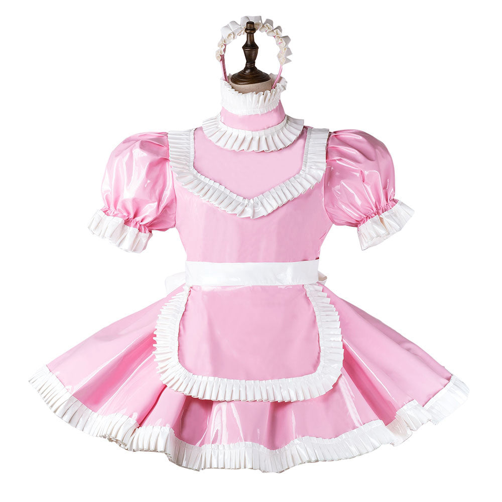 pink heavy pvc dress G2261