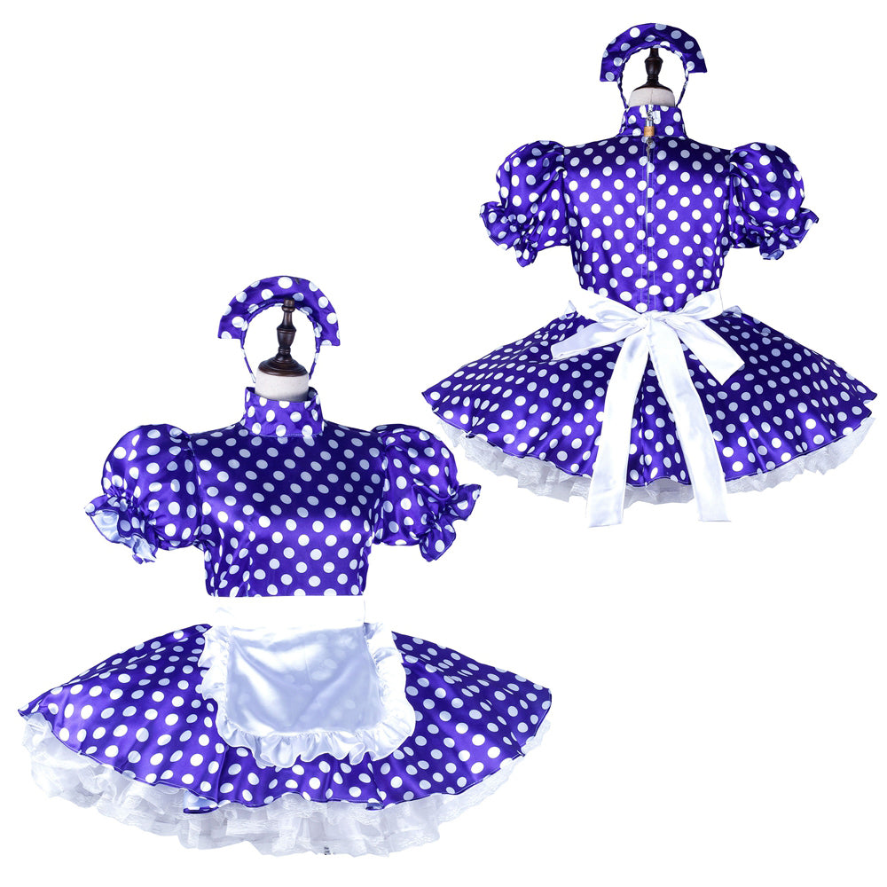 Purple satin dress G2264