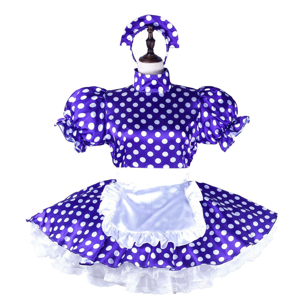 Purple satin dress G2264