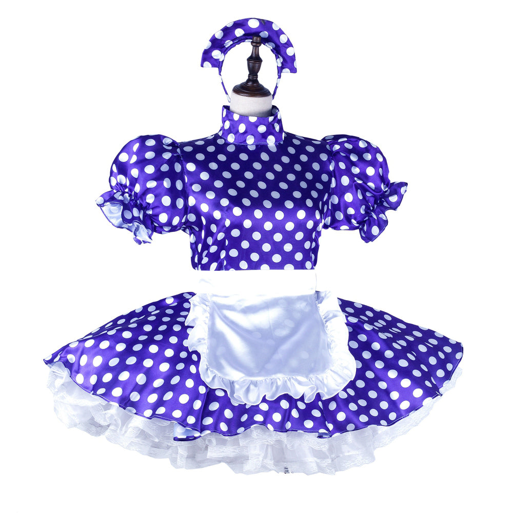 Purple satin dress G2264