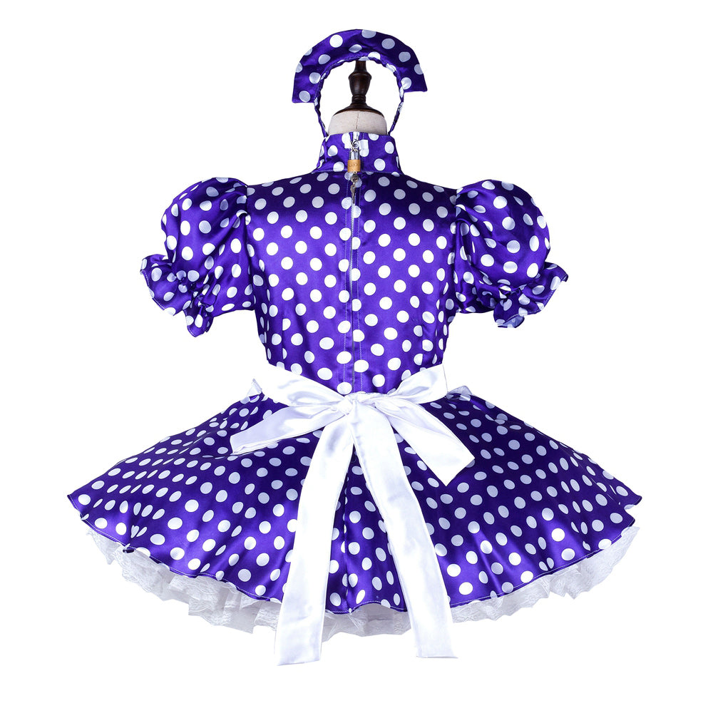 Purple satin dress G2264