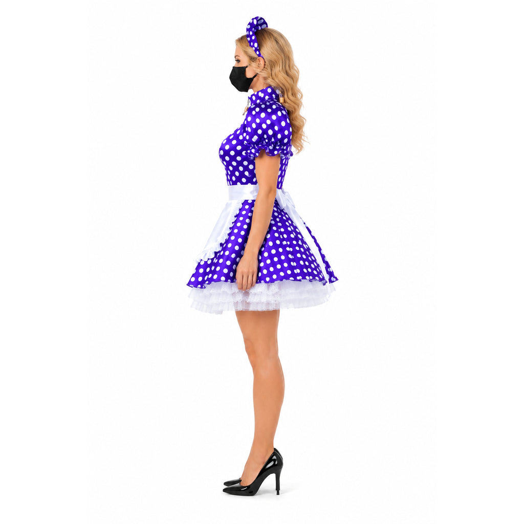 Purple satin dress G2264