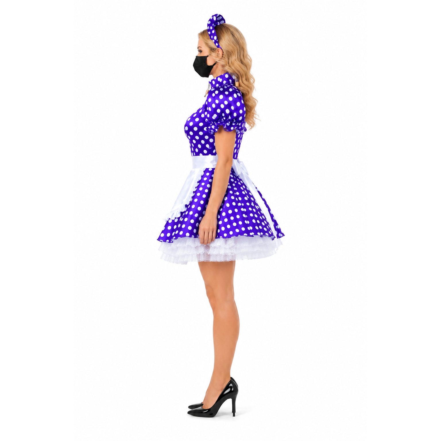 Purple satin dress G2264