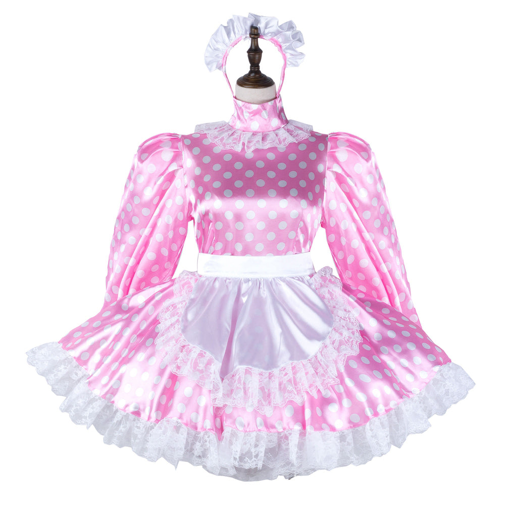 pink satin dress G2265