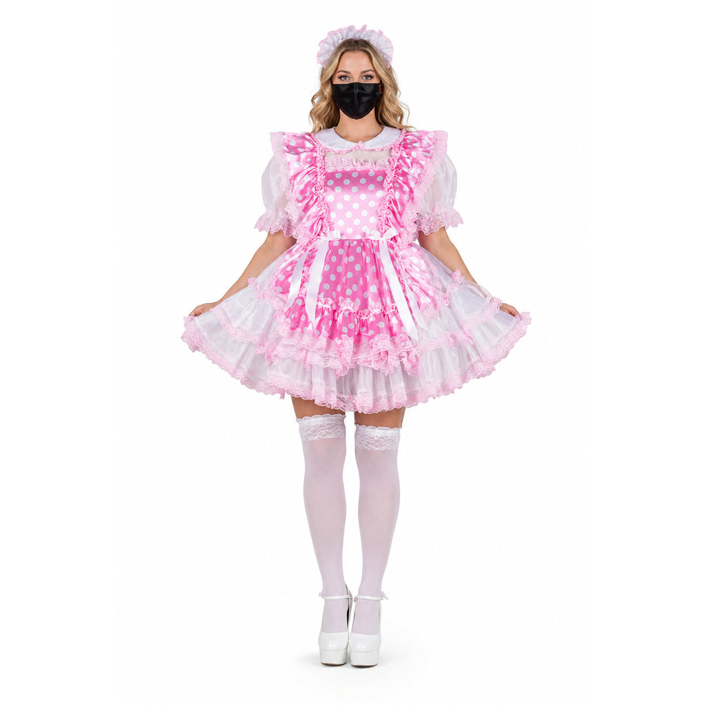 pink satin organza dress G2270