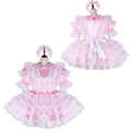 baby pink satin dress G2271
