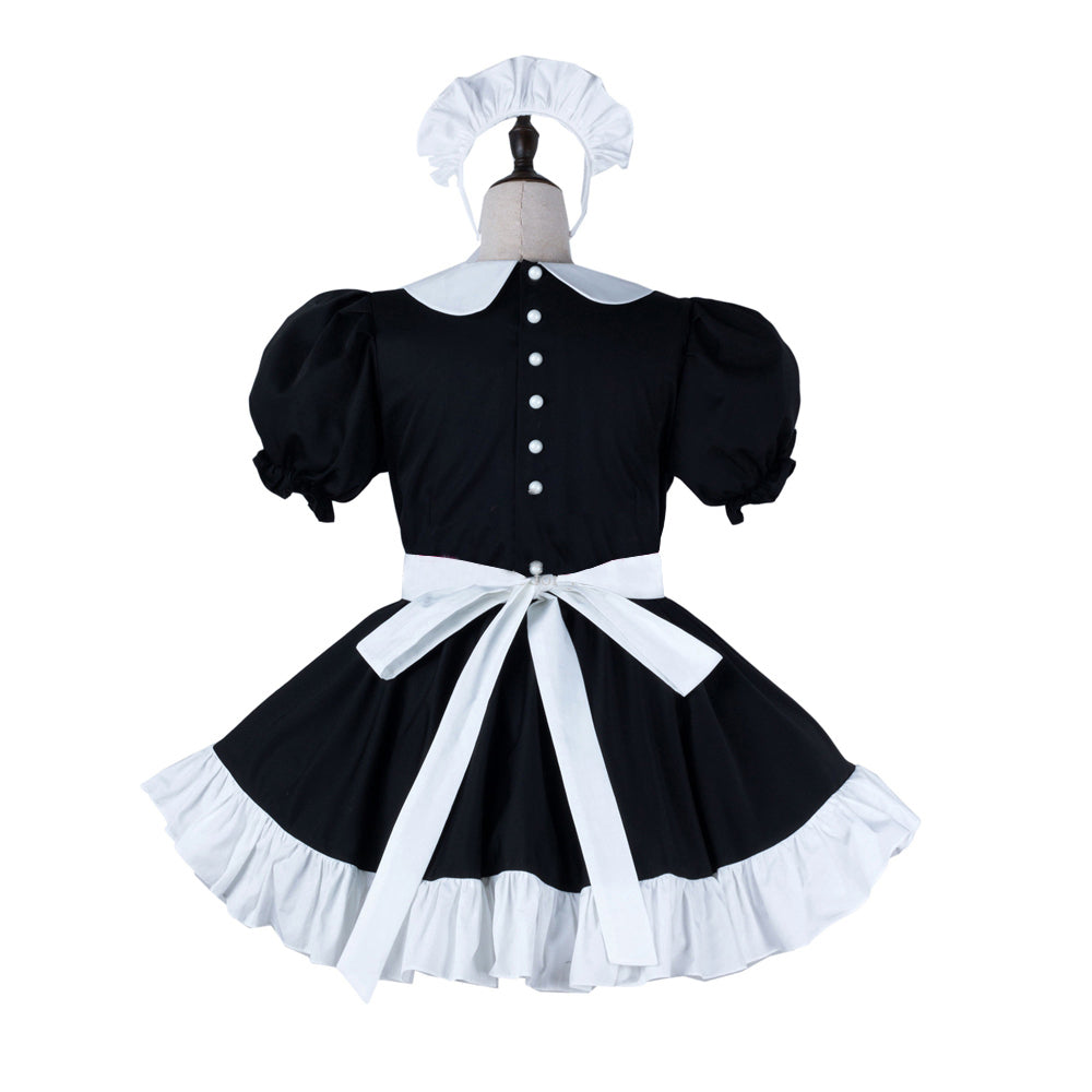 black cotton dress G2273