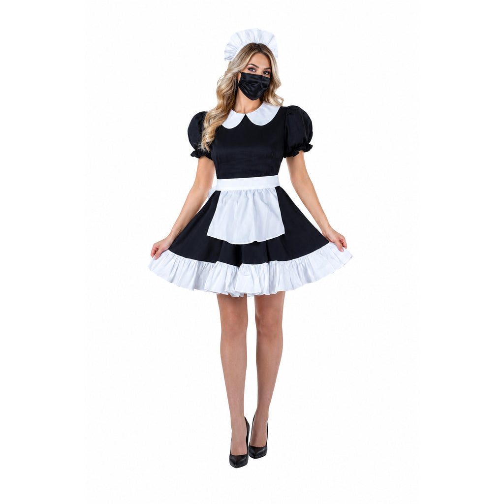 black cotton dress G2273