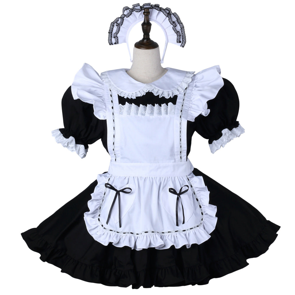 black cotton dress G2276