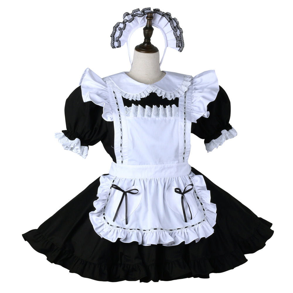 black cotton dress G2276