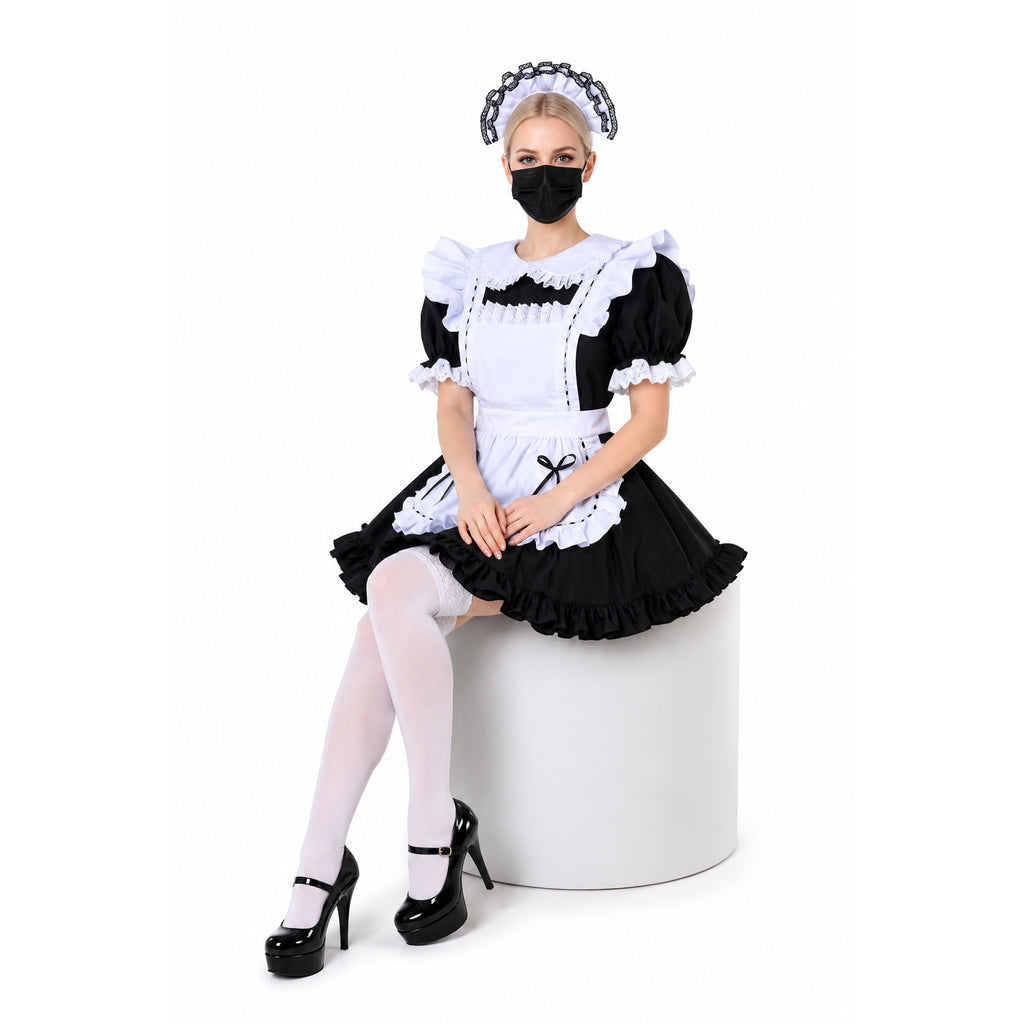 black cotton dress G2276