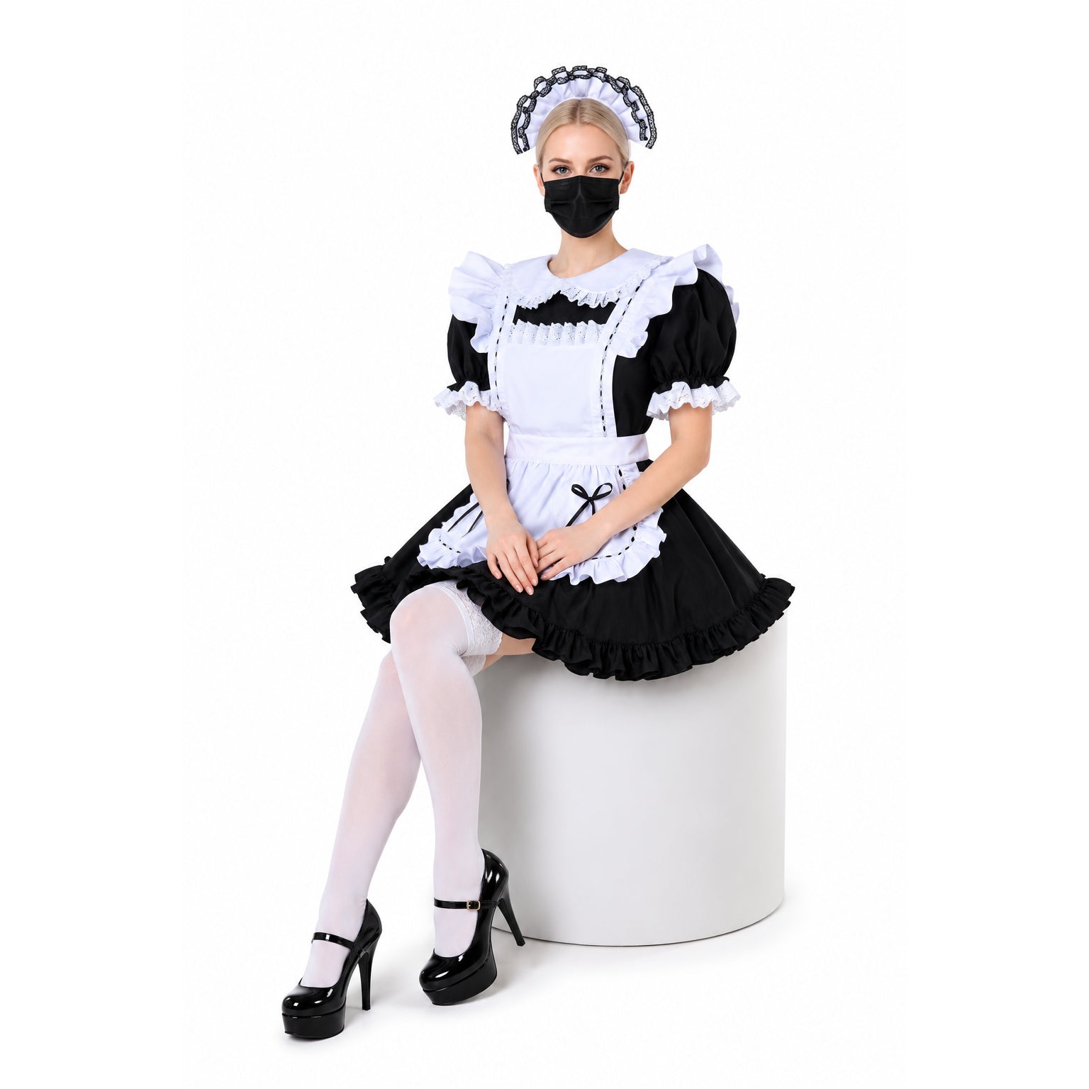 black cotton dress G2276