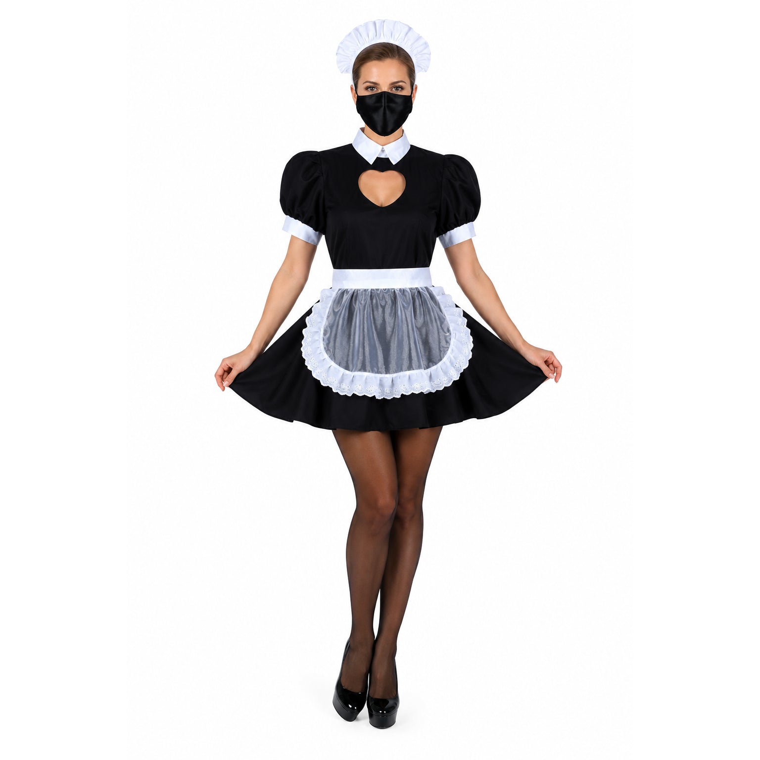 black cotton dress G2277